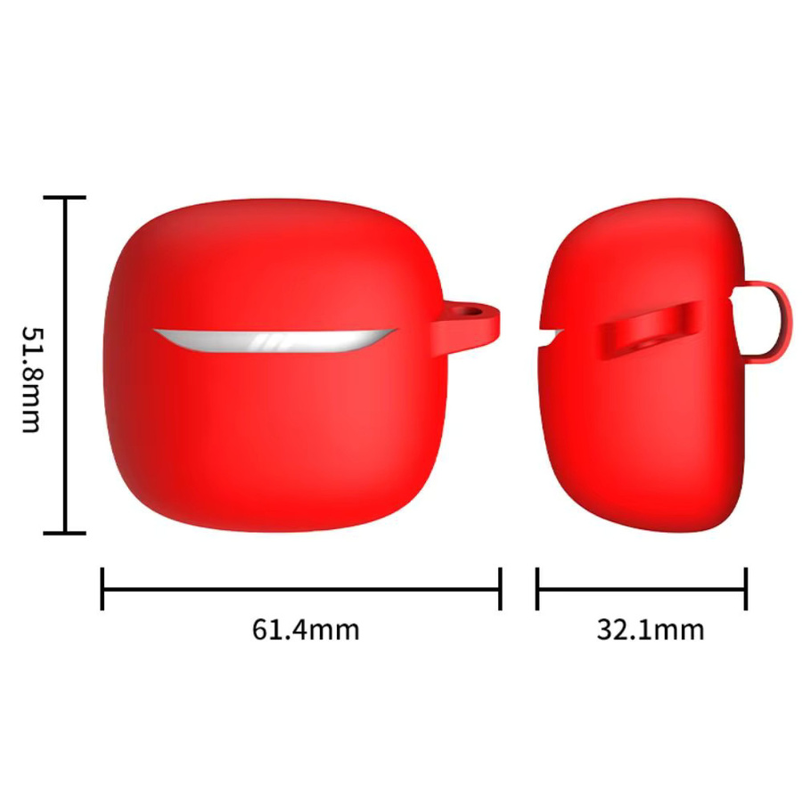 Stoßfeste Silikon-Schutzhülle mit Haken für JBL Tune Flex 2 in Schwarz oder Rot - Bild 4