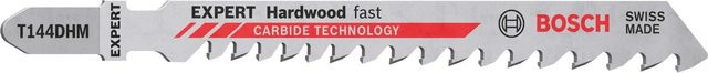 Bosch Expert Stichsägeblatt Hardwood Fast T 144 DHM für Holz und Kunststoff, 2 Stück, Carbide-Tipped, Silber - Bild 1
