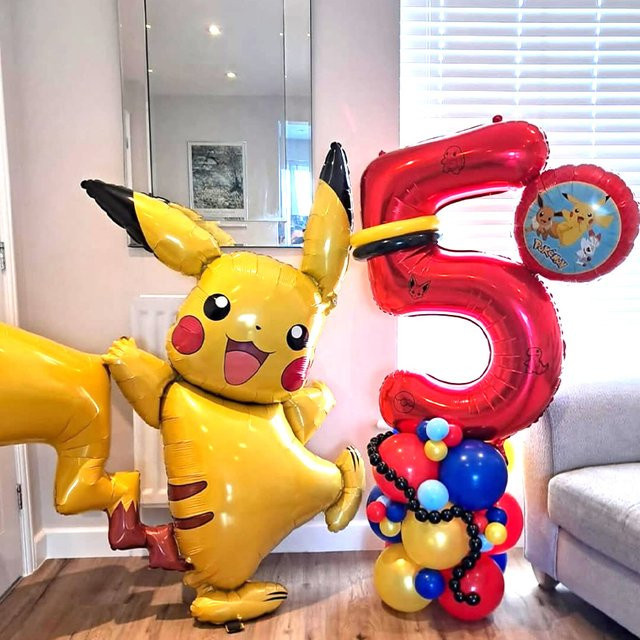 Potdemiel Pikachu Ballon-Set, Party-Hintergrund und Foto-Requisiten - Bild 1
