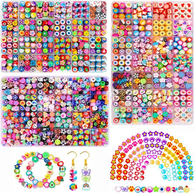 QIAO Perlen-Set, Polymer-Ton, Kinder - Bild 1