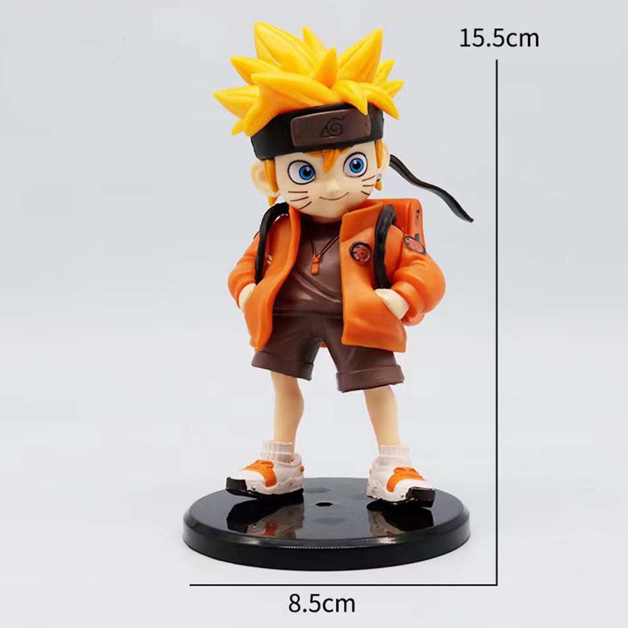 Fashnics Anime-Figur Hatake Kakashi Naruto Uzumaki Q Edition aus PVC mit Sockel zur Schreibtisch-Dekoration, Höhe: 14,0 cm - Bild 2