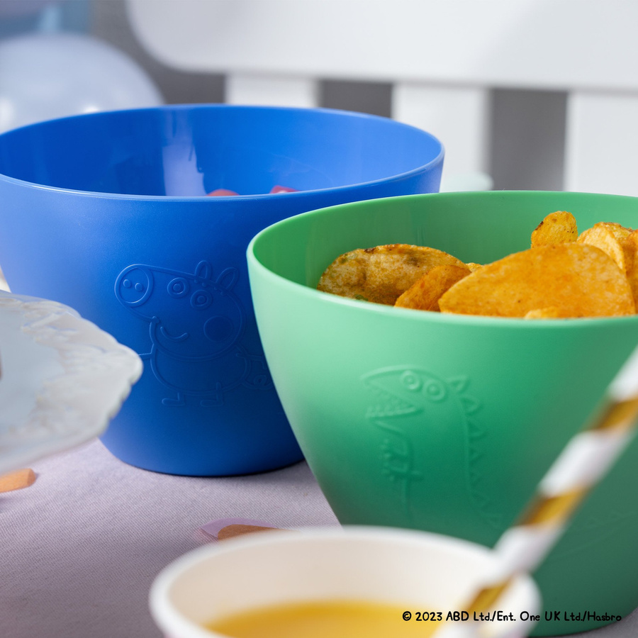 Dr. Oetker Schüssel-Set Peppa Wutz, Schorsch & Dino, 3-teilig, Mehrfarbig, Ø 15 cm - Bild 2
