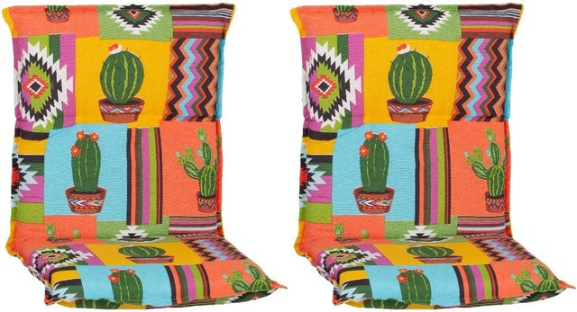 Beo Sitzauflage Tijuana Niedriglehner 2er Set Bunt mit Schaumstofffüllung und Öko-Tex Standard 100 - Bild 1