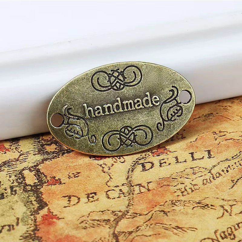 10 Stück handgefertigte Metalletiketten im Vintage-Stil für DIY-Kleidung, Hüte und Taschen als Bekleidungszubehör - Bild 3