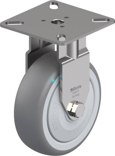 Blickle Bockrolle 754121 BPXA-TPA 75KFD aus Edelstahl in Silber und Grau mit 75mm Rad-Durchmesser und 75kg Tragfähigkeit - Bild 1