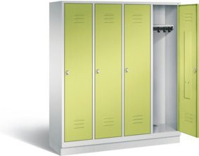 C+P Garderobenschrank Classic mit Türen, Farbe Viridingrün und Lichtgrau, H x B x T: 180 x 159 x 50 cm - Bild 1