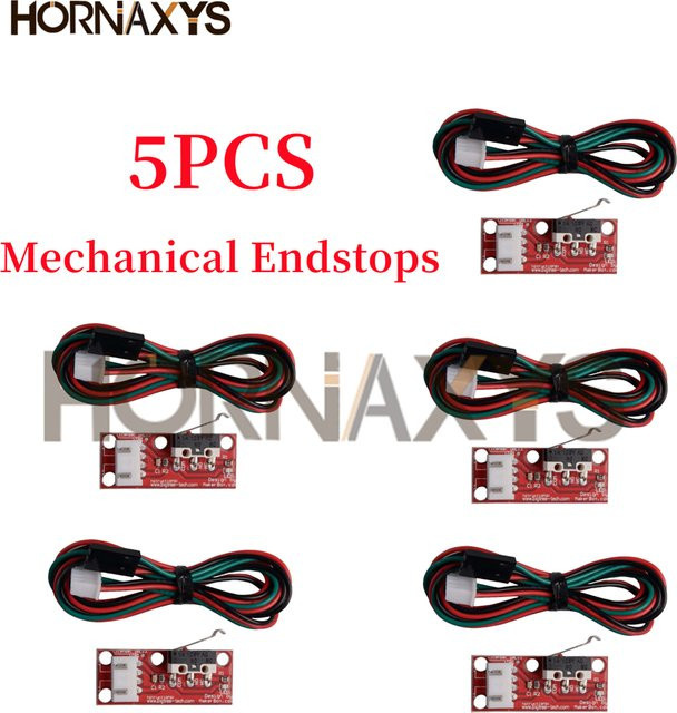 5 Stück HORNAXYS Mechanische Endstopp Sensoren als Schaltkippschalter für CNC und 3D-Drucker in Rot - Bild 1