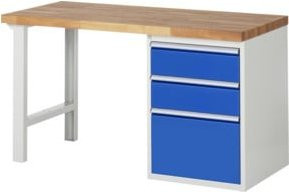 Rau Werkbank 7507A1 mit 3 Schubladen, Mehrfarbig, B/T/H: 150 x 70 x 89 cm - Bild 1