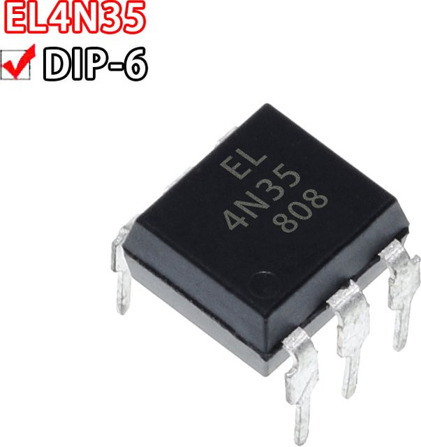 10 Stück Si Tai&SH EL4N35 4N35 Inline-Optokoppler DIP6 in Schwarz - Bild 1