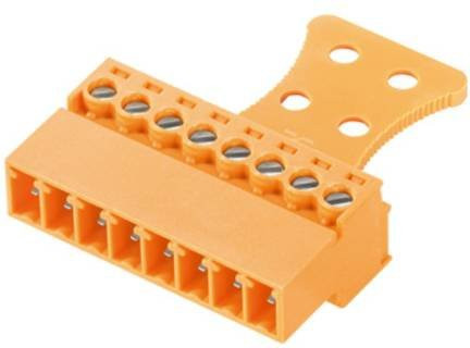 Weidmüller Stiftgehäuse-Kabel BC/SC in Orange, 50 Stück, Rastermaß: 3.81 mm - Bild 1