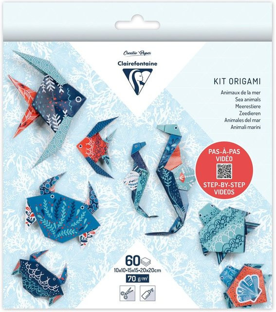 Clairefontaine Faltpapier-Sortiment Meerestiere in Multicolor - Bild 1