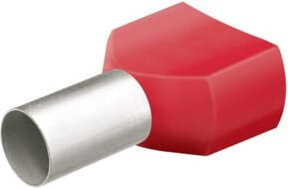 Knipex Aderendhülsen Twin mit Kragen, Farbe: Rot, 50 Stück, 2 x 1,00 mm² (Länge: 12 mm) - Bild 1