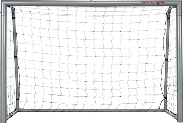Aosom Fußballtor, Graues Fußballnetz aus PE und Metall, mit Schrauben und Heringen - Bild 1