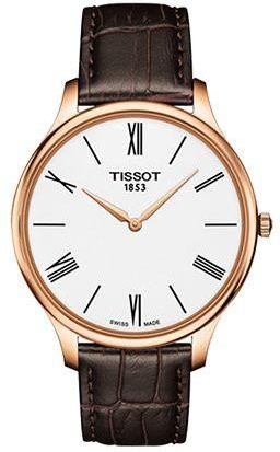 Tissot Armbanduhr, Quarz, Edelstahl, Leder, 39 mm, Herren, Schwarz - Bild 1