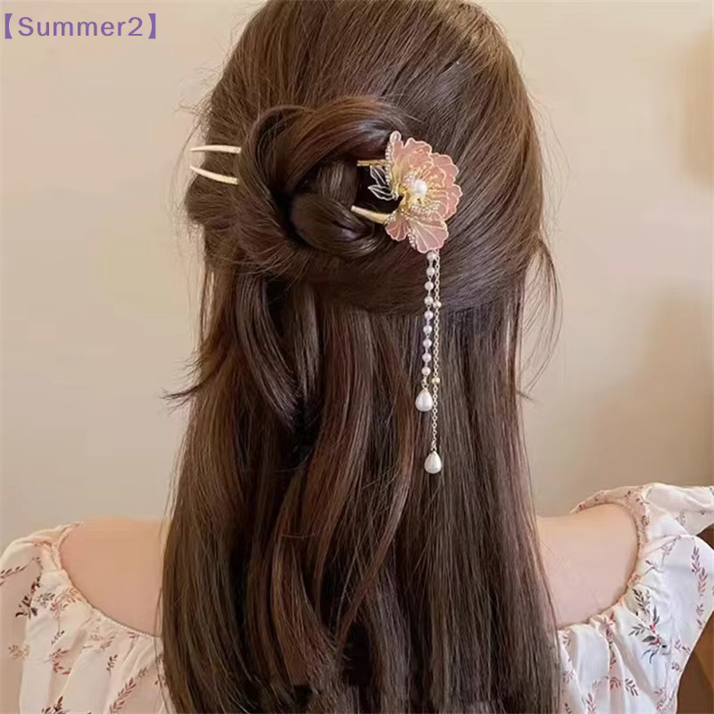 Xia2 Haarstab, Perle, Gold, Vintage - Bild 2