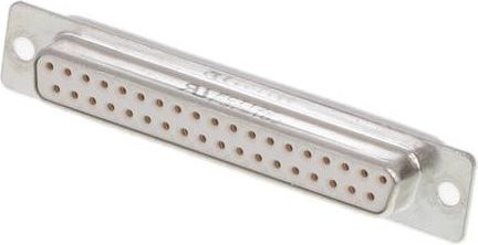 Molex D-SUB Steckverbinder 1731090129 mit 37 Lötpins in Weiß und Silber - Bild 1