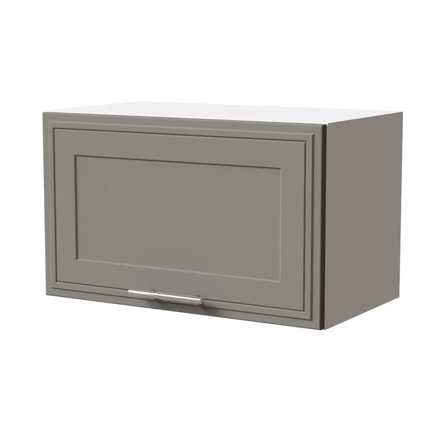 Feldmann-Wohnen Klapphängeschrank Salo W4B/60 Küchenschrank mit Kassettenfront und Gasdruckdämpfer, Weiß / Dust Grey Matt, B/T/H: 60 x 32,5 x 36 cm - Bild 2