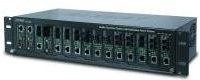 PLANET MC-1500R Rack-Gehäuse für Medienkonverter, 2,4U, 15-Slot, Schwarz - Bild 1