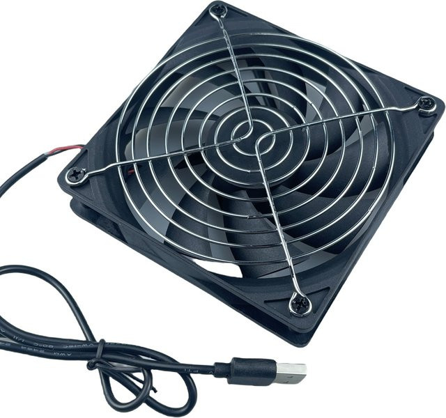 SXDOOL USB Gehäuselüfter DC 5V in Schwarz, B/T/H: 12 x 12 x 2,5 cm - Bild 1