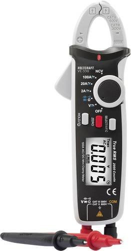 Voltcraft VC-330 Digitale Stromzange in Schwarz, CAT II 600 V und CAT III 300 V mit 2000 Counts - Bild 1