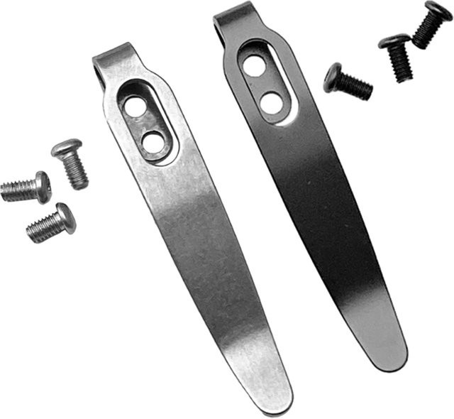 OOTDTY Edelstahl Messer Rücken Clip mit Schrauben in Schwarz für DIY Klappmesser Herstellung - Bild 1