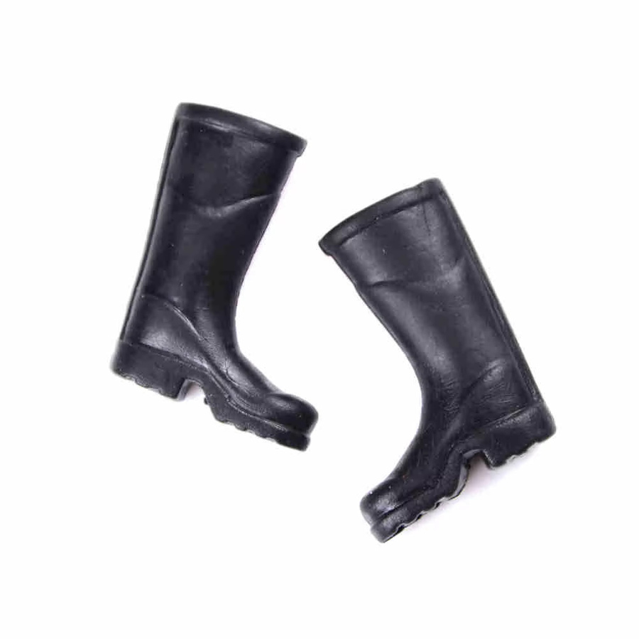 DIAPER&CORED Mini-Gummi-Regenstiefel, Schwarz, Puppenzubehör, 1 Paar - Bild 2