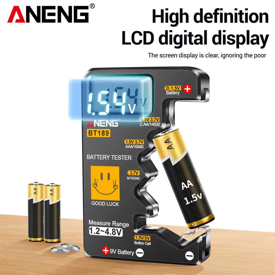 ANENG Elektriker Werkzeug-Kit mit PN107 Digital Clamp Meter Multimeter und BT189 Batterie Detektor - Bild 4