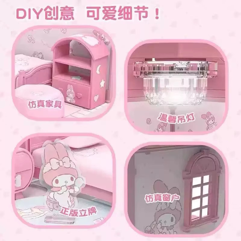 Sanrio Kuromi My Melody Modellfiguren, Zubehör, Kunststoff - Bild 2