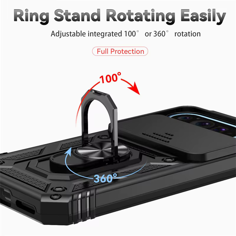 Magnetische Ring-Schutzhülle mit Objektivschutz für Google Pixel 9 10 Pro XL 9A 5G 8 Pro 7 7A 8A in Schwarz und Grün - Bild 5