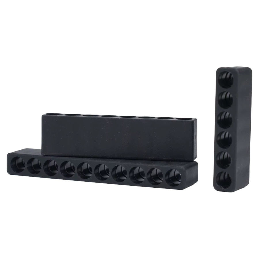 VIBRATITE Bithalter Set aus Kunststoff mit 6, 8 und 10 Löchern für 1/4 Sechskantschaft in Schwarz, 3 Stück - Bild 2