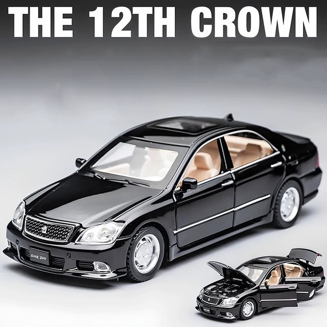 MAKEDA Krone Modell Miniatur Spielzeugauto, Maßstab 1:32, mit Licht und Sound, Metall - Bild 1