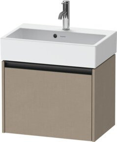Duravit Waschtischunterschrank Ketho.2 Compact mit 1 Auszug, wandhängend, Farbe: leinen, B/T/H: 58,4 x 39 x 44 cm - Bild 1
