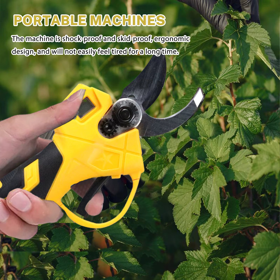 Bürstenlose elektrische Gartenschere für Makita LXT 18V Akku, kabellose wiederaufladbare Gartenschere, Gelb - Bild 4