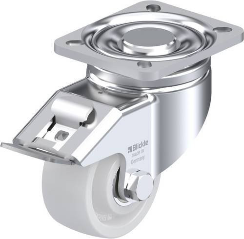 Blickle Lenkrolle LH-SPO 80K-FI mit Feststeller in Silber, Rad-Durchmesser: 80 mm, Tragfähigkeit: 350 kg - Bild 1