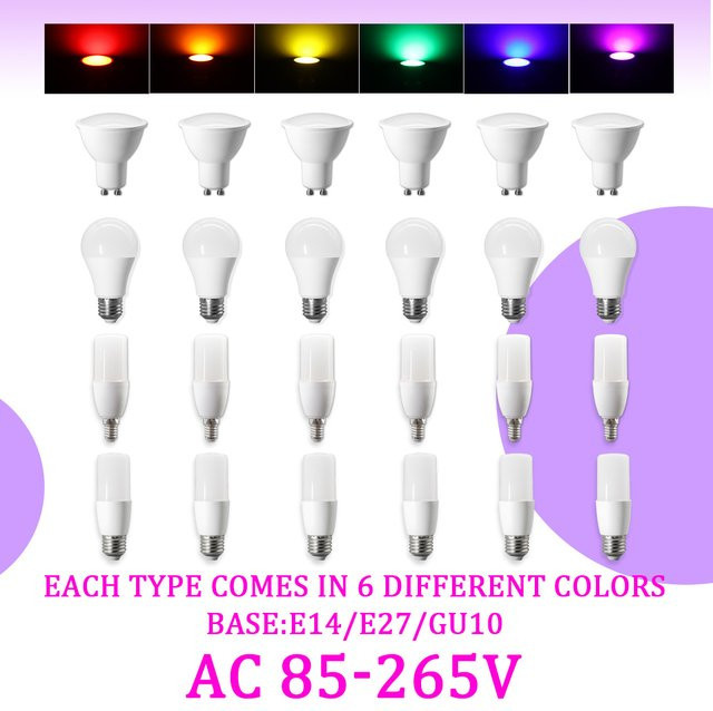 4er-Set Gatetop LED-Lampen Multicolor mit E14 Fassung für Home Foyer - Bild 1