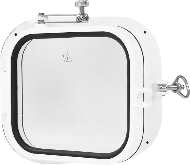 Nensit Bullauge Fenster aus gehärtetem Glas für Marine, Boot und Yacht, Farbe: Weiß, H x B x T: 30,0 x 35,0 x 3,5 cm - Bild 1