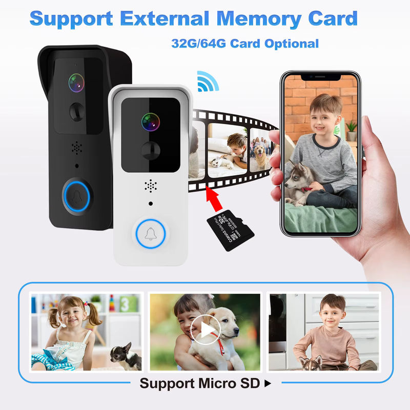HunterTBK Tuya Smart Video Türklingel mit 1080P Kamera, 5G und 2,4G WiFi, wasserdicht, Schwarz - Bild 4