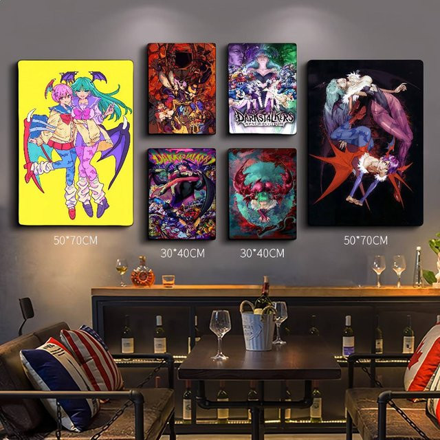 Darkstalkers Klassisches Vintage-Poster als Wanddekoration in Mehrfarbig für Zuhause, Bar oder Café - Bild 1