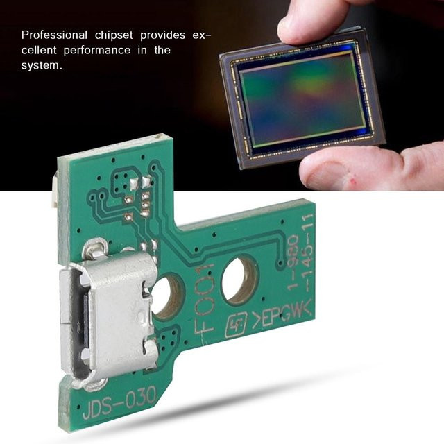 mfySpace USB Ladeplatine JDS 030 mit Anschluss Buchse und Flachbandkabel für PS4 Controller in Blau - Bild 1