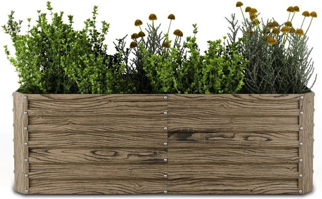 Blumfeldt High Grow Straight Hochbeet aus verzinktem Stahl in Dunkelbraun, B/T/H: 80 x 60 x 180 cm - Bild 1