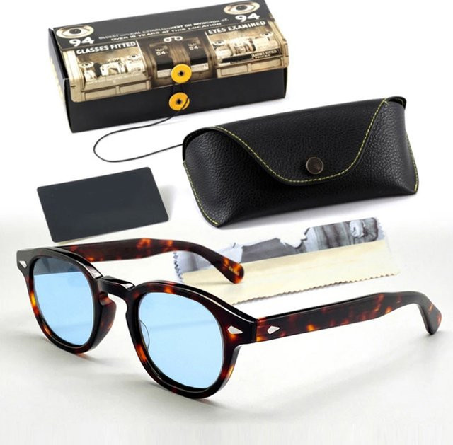 KUXA Sonnenbrille Panto, Acetat, Vollrand, Unisex, braun, polarisiert - Bild 1