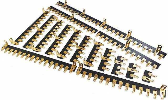 Ampmart 2-28-poliger Tag-Strip mit vergoldeten Pins in Schwarz für Gitarrenverstärker, HIFI und DIY-Projekte - Bild 1