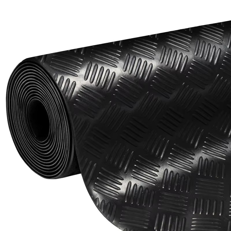 Rutschfeste Gummimatte Karo von FLOORDIREKT in Schwarz, 3 mm Stärke - Bild 2
