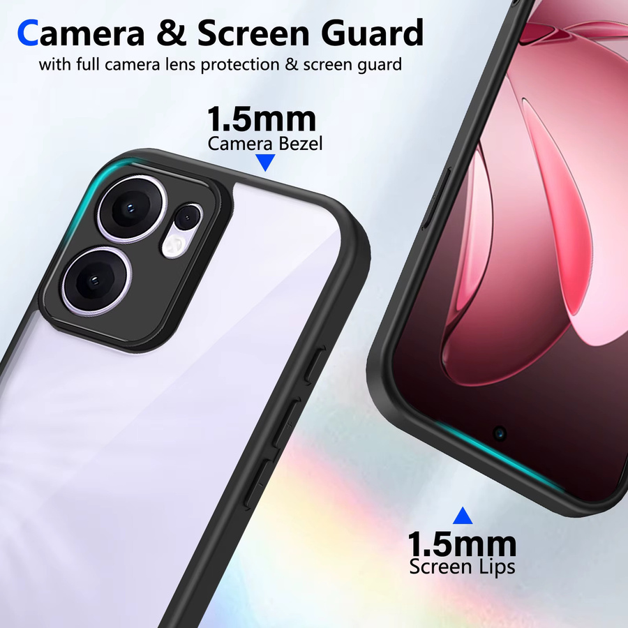 Stoßfeste matte Schutzhülle für Oppo Reno Serie in Transparent oder Schwarz - Bild 2