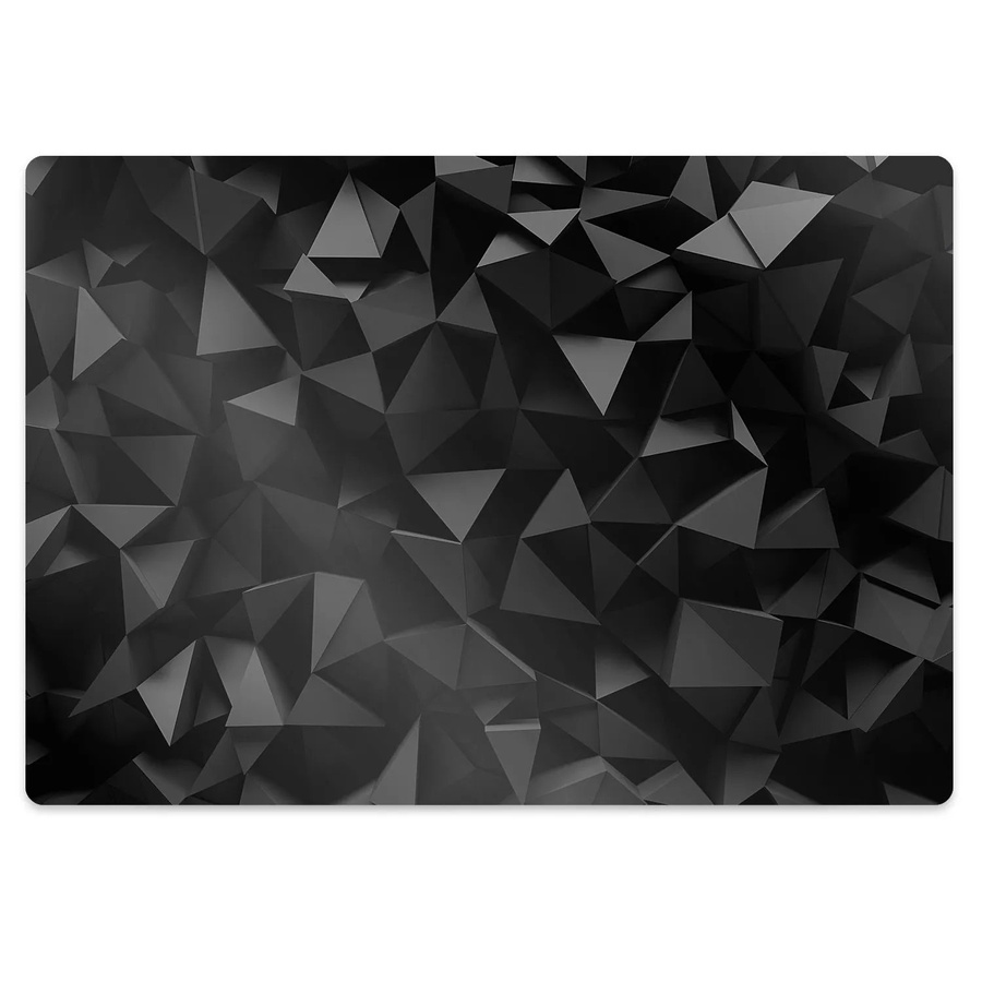 Tulup Bodenschutzmatte Schwarze Abstraktion Schreibtischstuhl Unterlage, Farbe: Grau, B/T: 140 x 100 cm - Bild 2