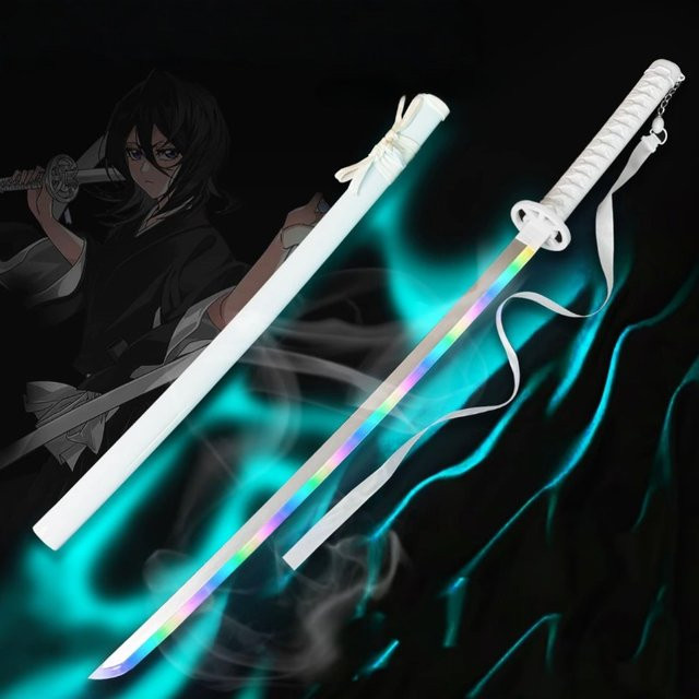 Bandai Bleach Dampfbleich-Katana, Leuchtendes Lichtschwert, Schwarz - Bild 1