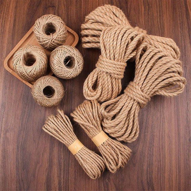 Natürliches Jute- und Hanfseil in Beige für Makramee und DIY-Handwerk, Durchmesser 1 mm bis 10 mm - Bild 1