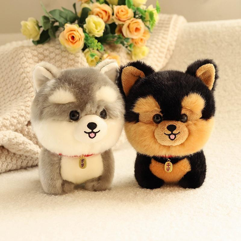 Husky Corgi Yorkshire Plüschspielzeuge Stoff Welpenpuppe - Bild 2