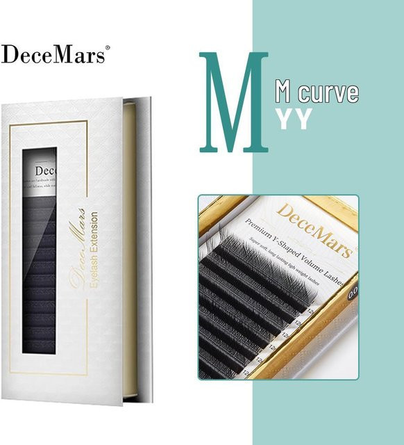 DeceMars M-Kurve Wimpernverlängerung, 8-15mm Mix, Brown - Bild 1