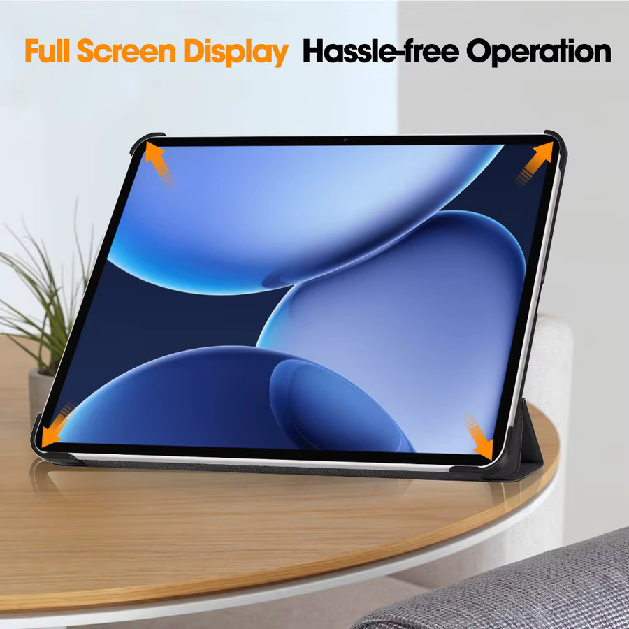 YOUQEEC Magnetische Smart Tablet Hülle für OnePlus Pad 3 Pro und Oppo Pad 4 Pro 13,2 Zoll mit Dreifach-Klappständer in Schwarz oder Blau - Bild 4